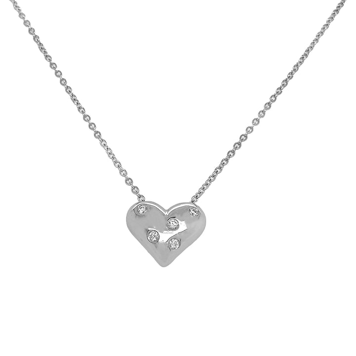 Platinum Diamond Heart Pendant