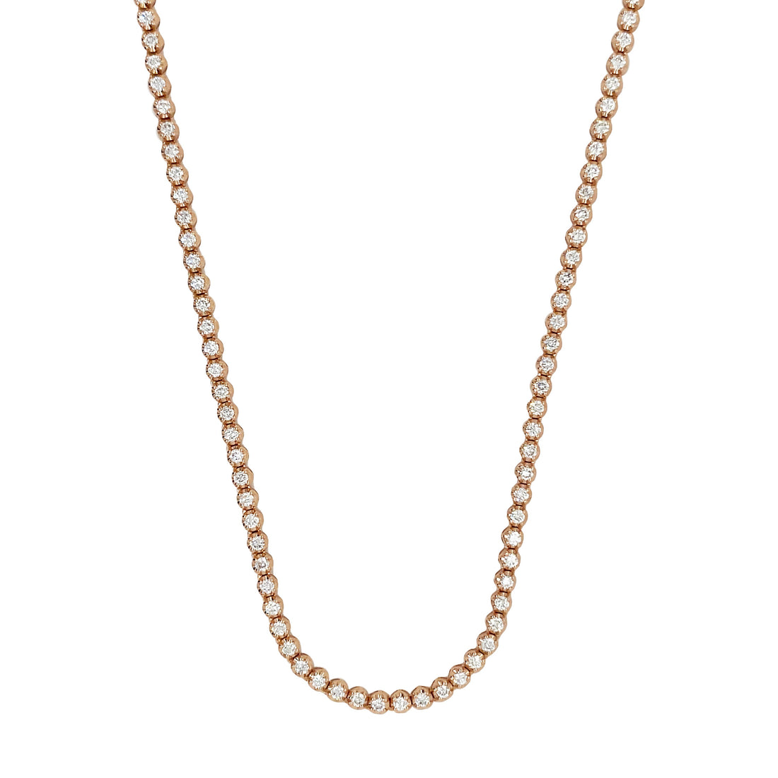 18kt Rose Gold Diamond Necklace