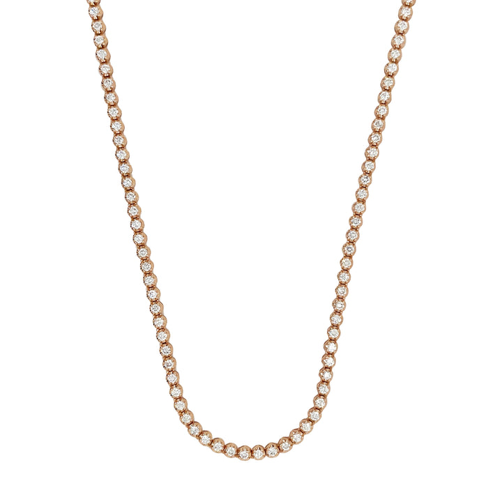 18kt Rose Gold Diamond Necklace
