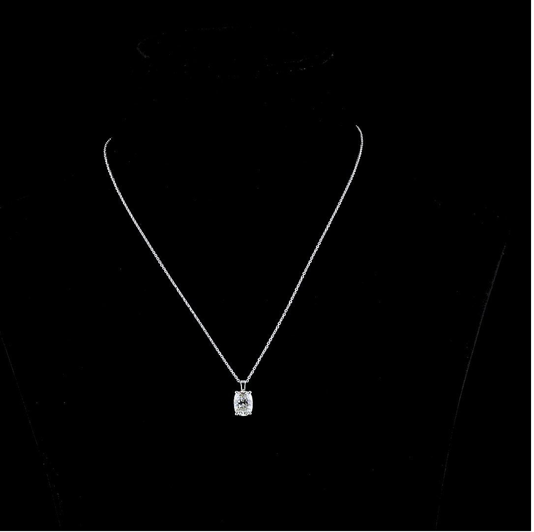 14kt White Gold Lab Diamond Pendant