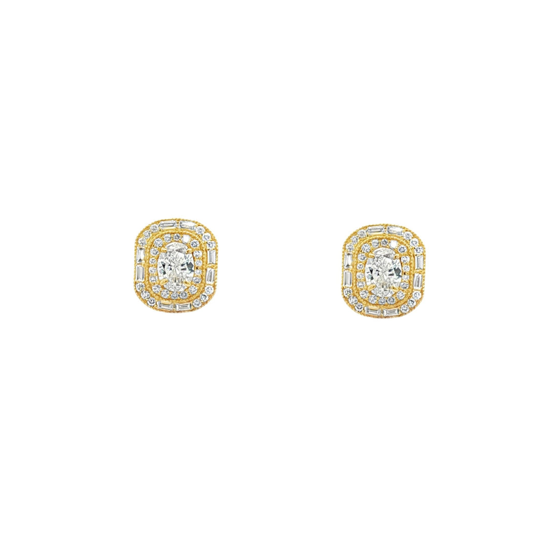 14kt Yellow Gold Lab Diamond Earrings