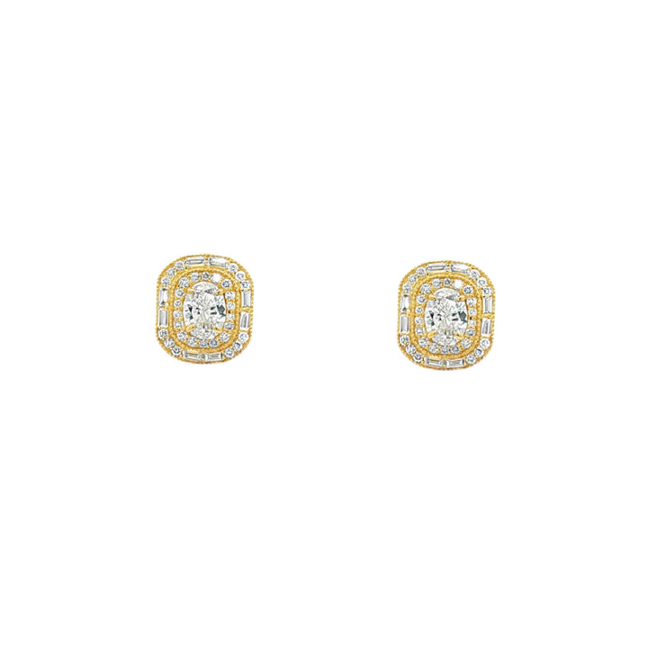 14kt Yellow Gold Lab Diamond Earrings