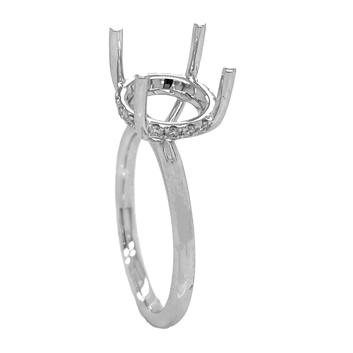 14kt White Gold Diamond Semi-mount