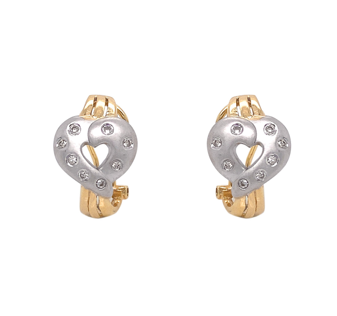 14kt Yellow Gold Diamond Earrings