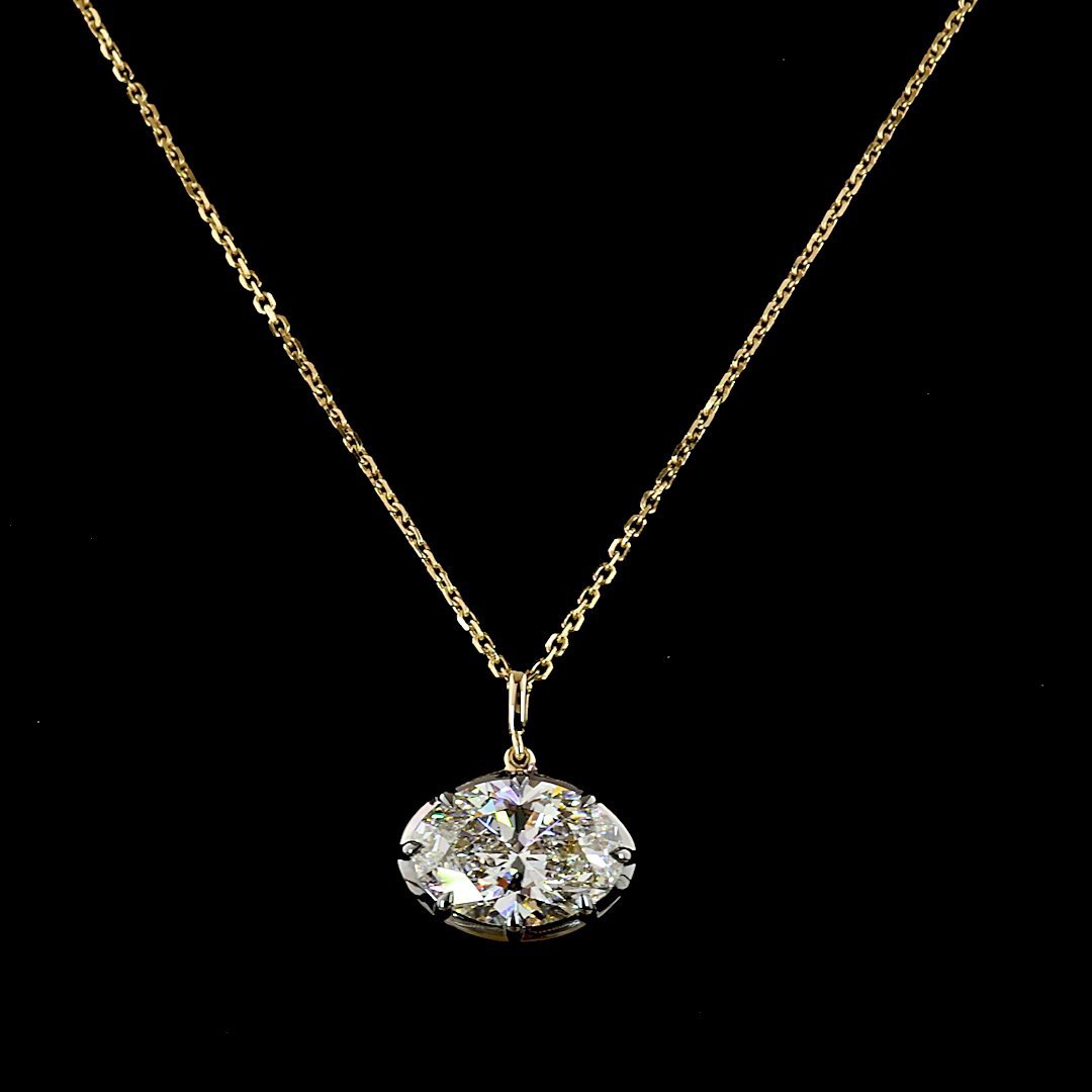 14kt Yellow Gold Lab Diamond Pendant