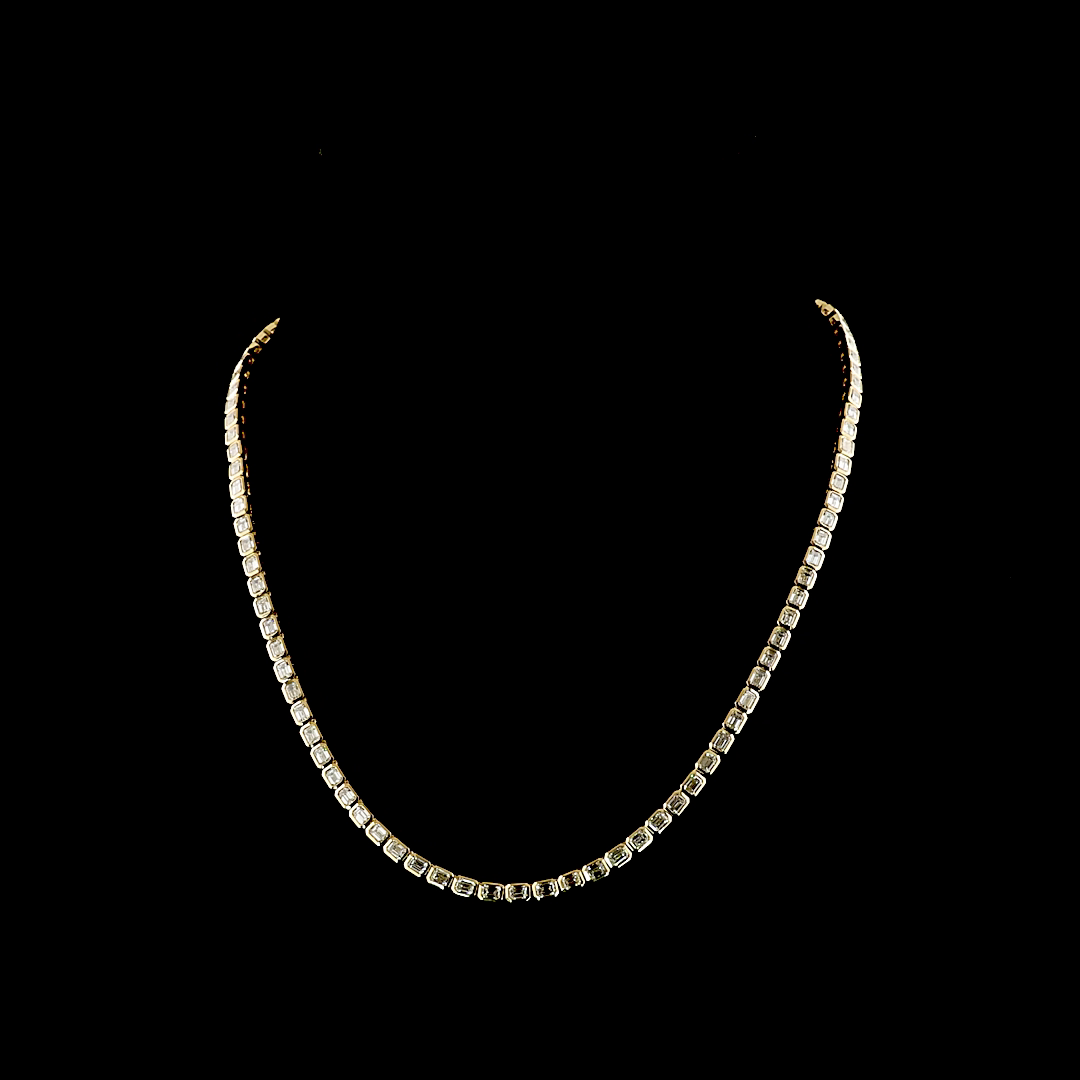14kt White Gold Lab Diamond Tennis Necklace
