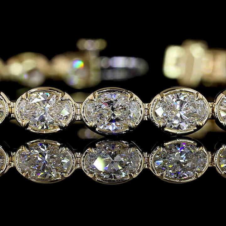 14kt Yellow Gold Lab Diamond Tennis Bracelet