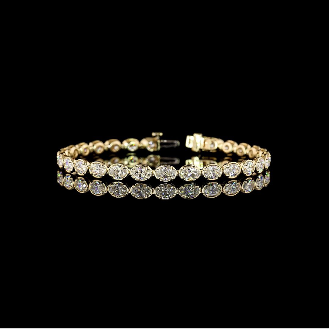 14kt Yellow Gold Lab Diamond Tennis Bracelet