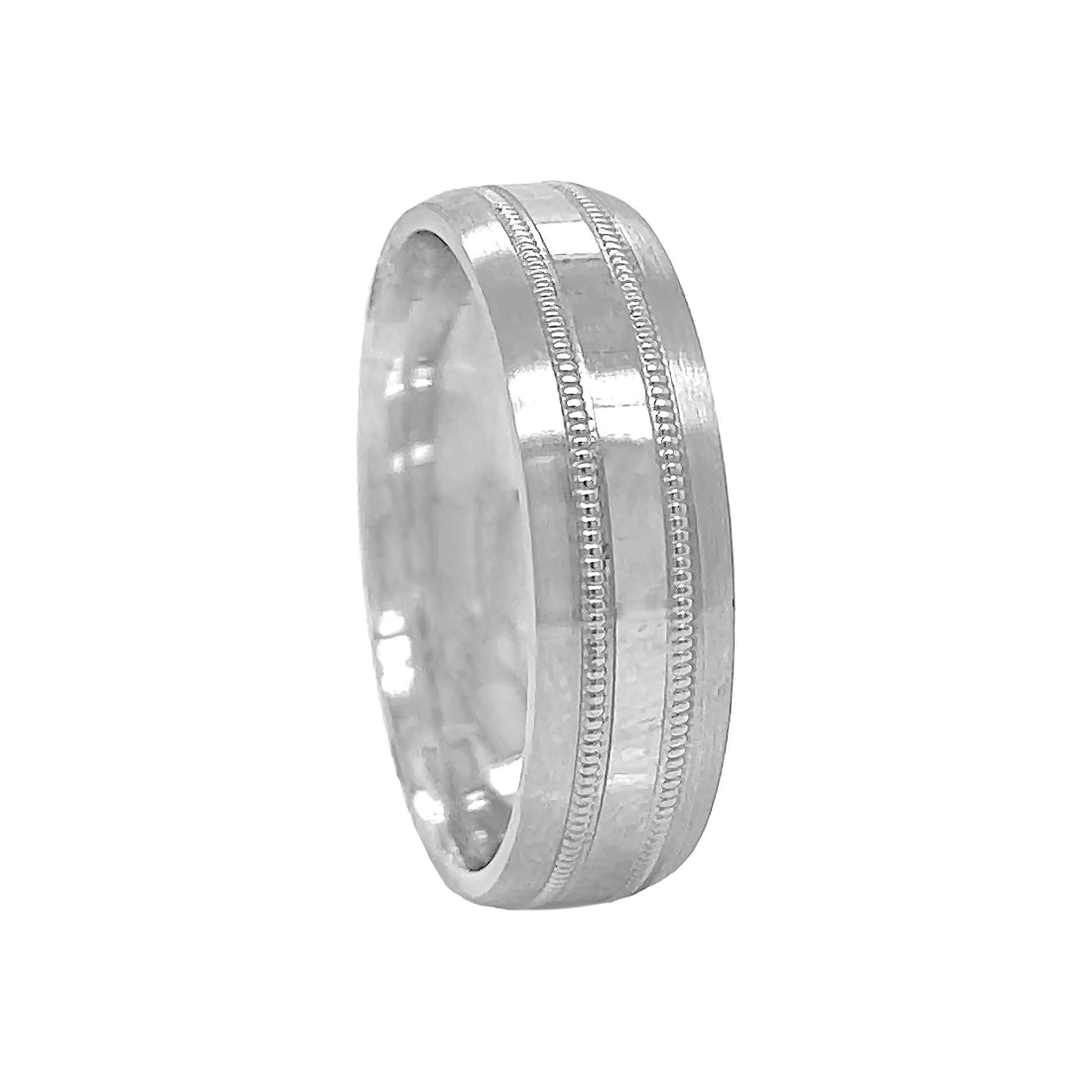 14kt White Gold Men's Wedding Band