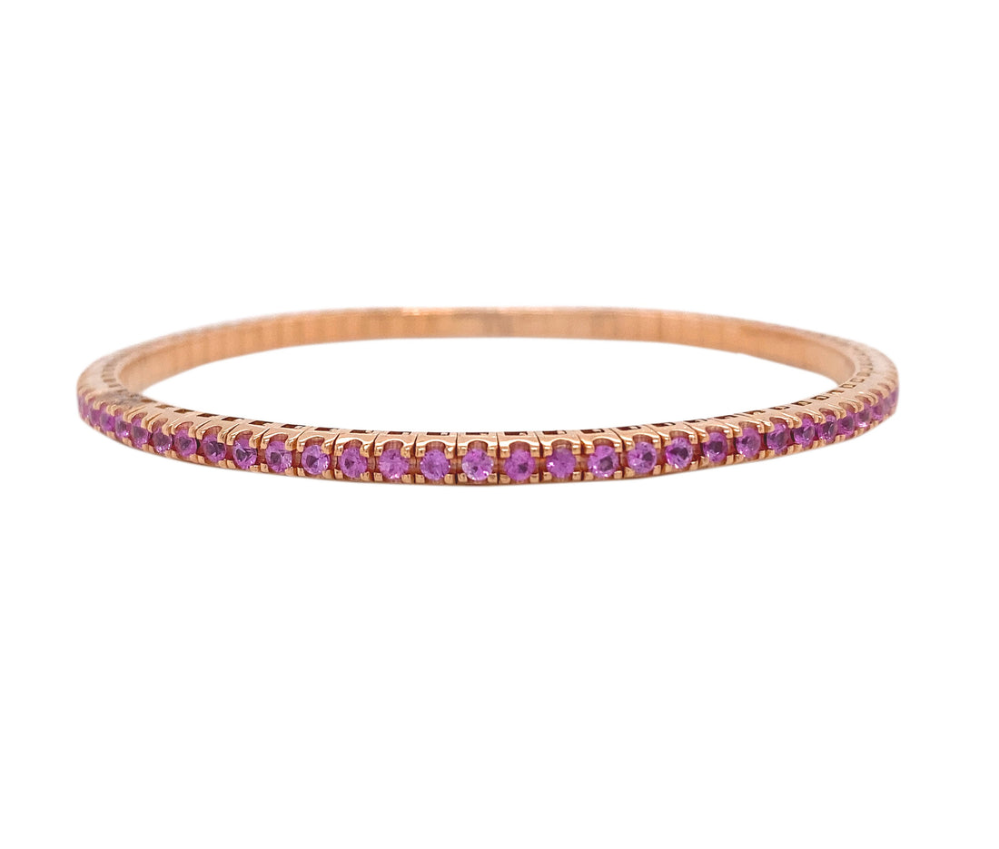 18kt Rose Gold Sapphire Bangle