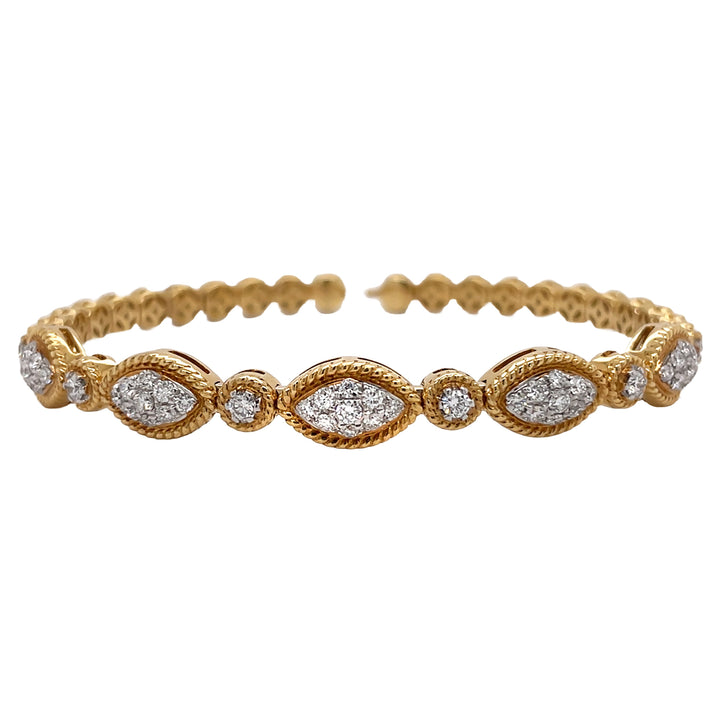 18kt Yellow Gold Diamond Bangle