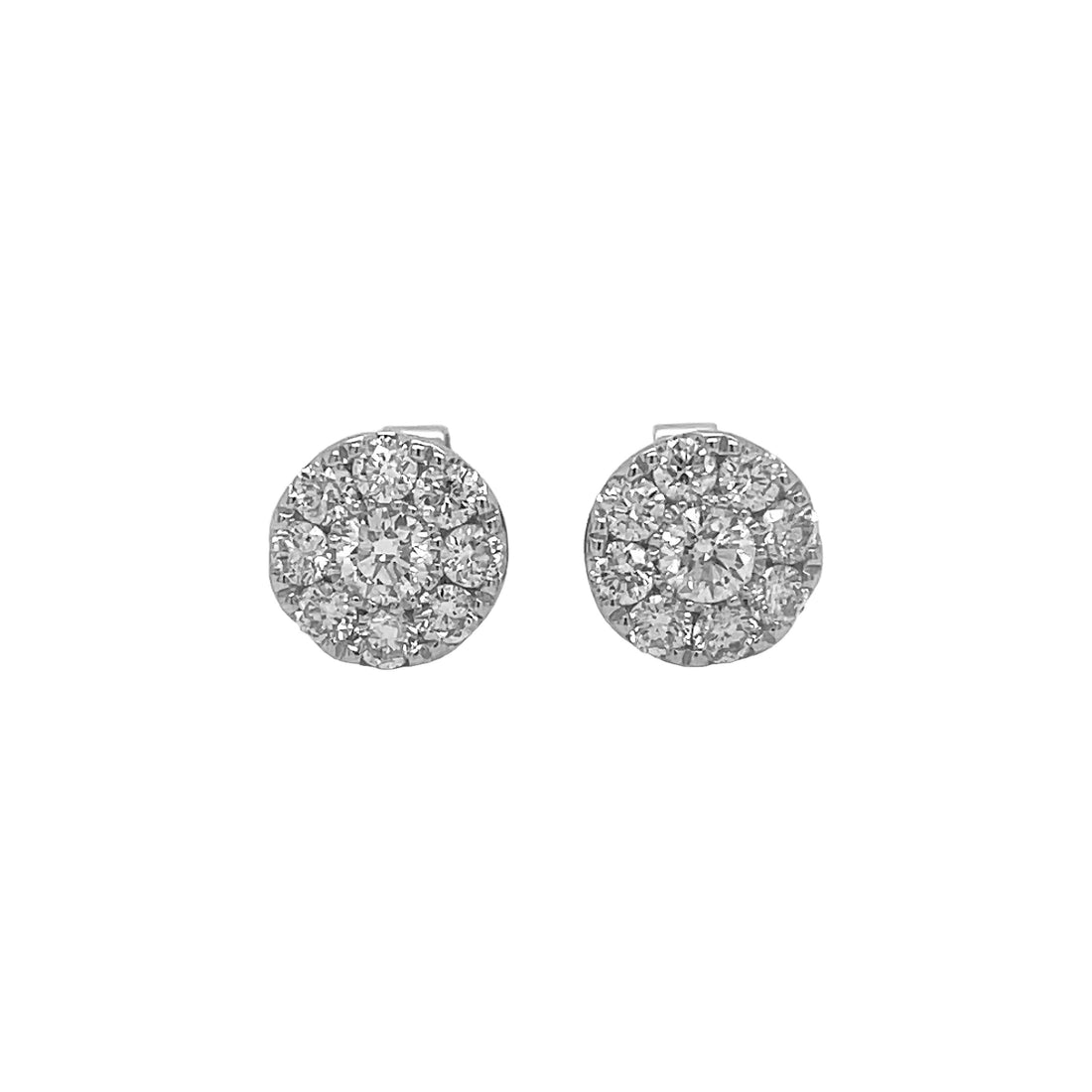 18kt White Gold Diamond Earrings
