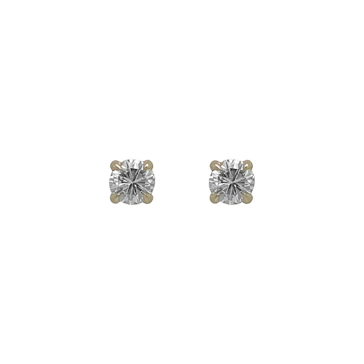 14kt White Gold Diamond Studs