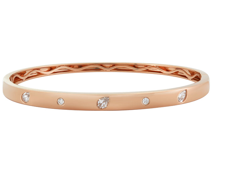 18kt Rose Gold Diamond Bangle