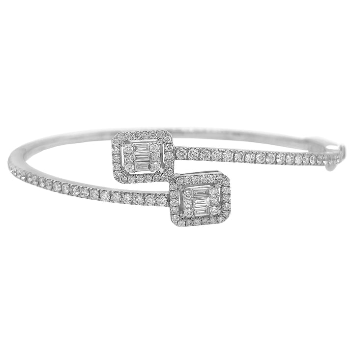18kt White Gold Diamond Bangle