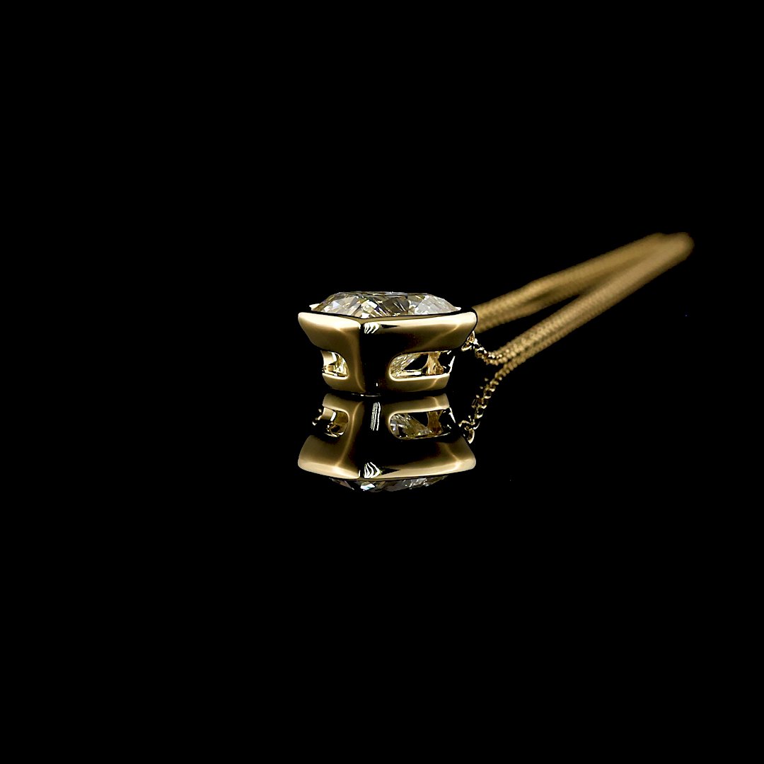 14kt Yellow Gold Lab Diamond Heart Pendant