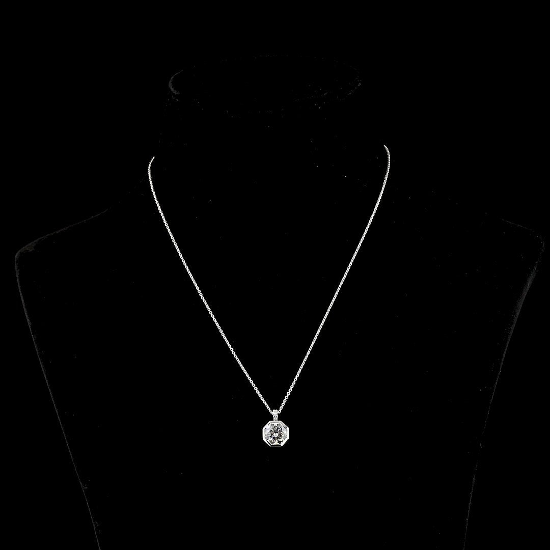 14kt White Gold Lab Diamond Pendant
