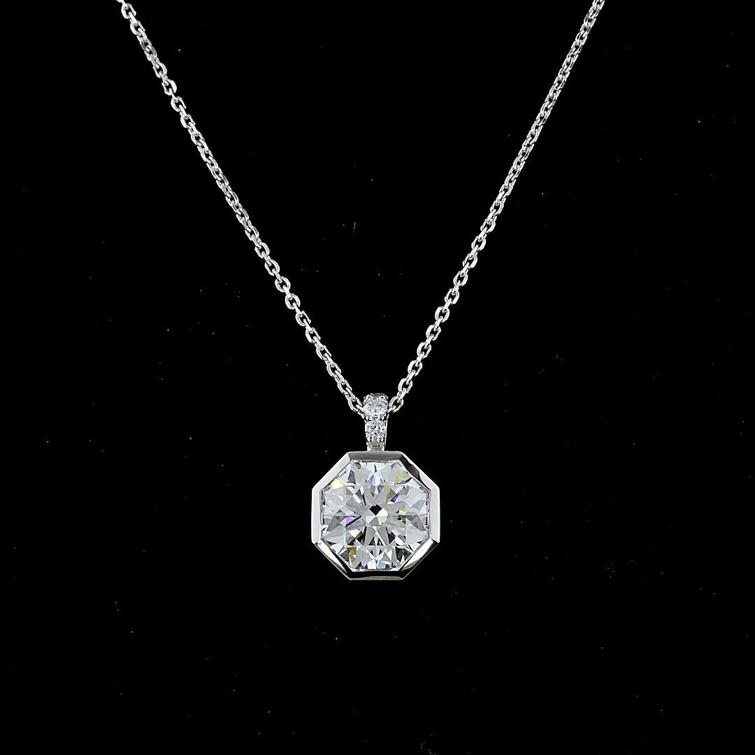 14kt White Gold Lab Diamond Pendant