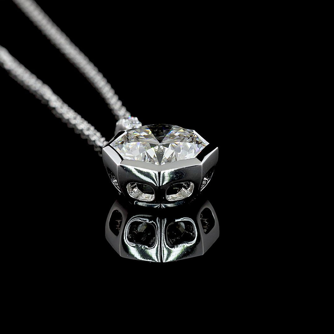 14kt White Gold Lab Diamond Pendant