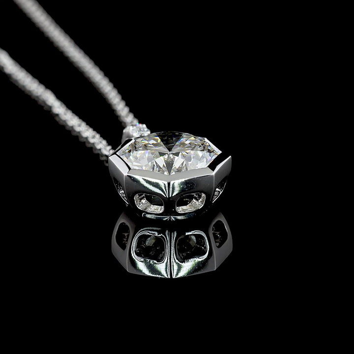 14kt White Gold Lab Diamond Pendant