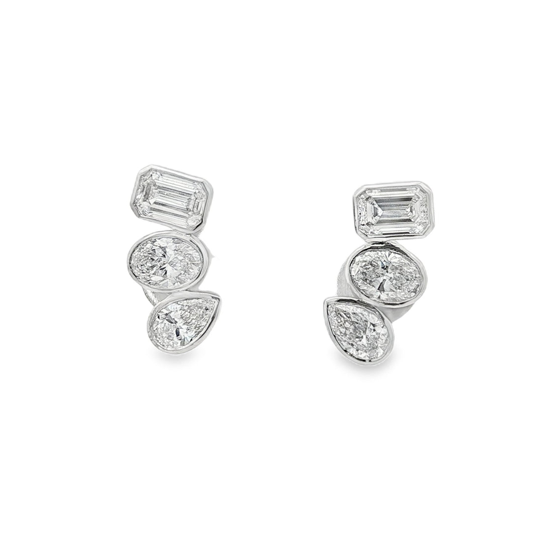 14kt White Gold Lab Diamond Earrings
