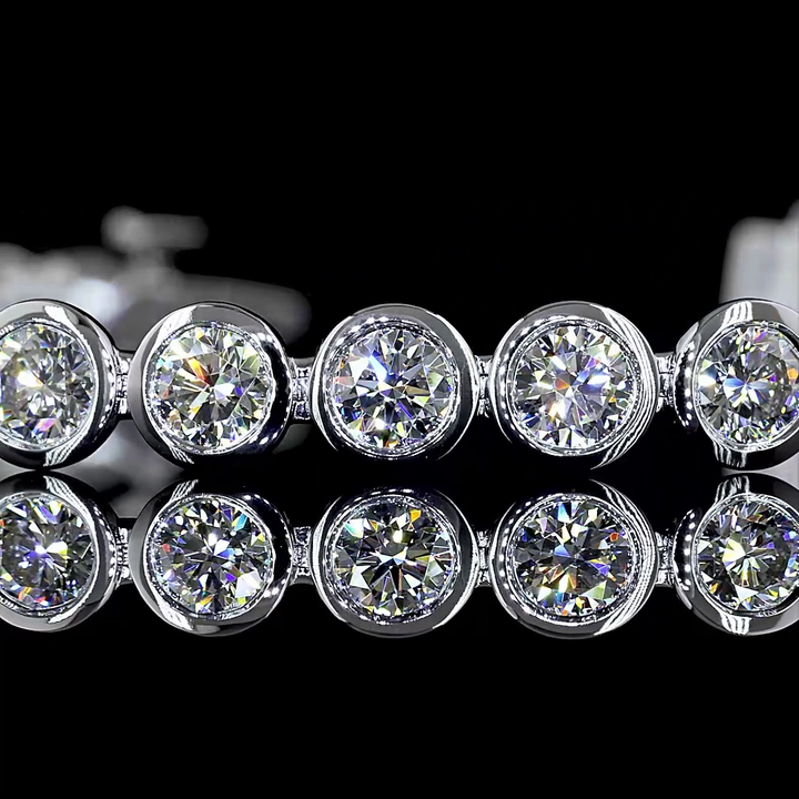 14kt White Gold Lab Diamond Tennis Bracelet