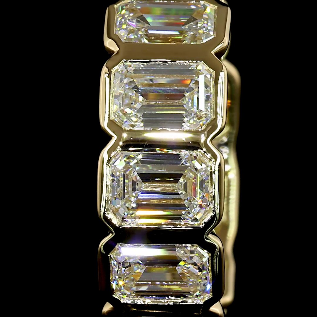 14kt Yellow Gold Lab Diamond Huggie Earrings