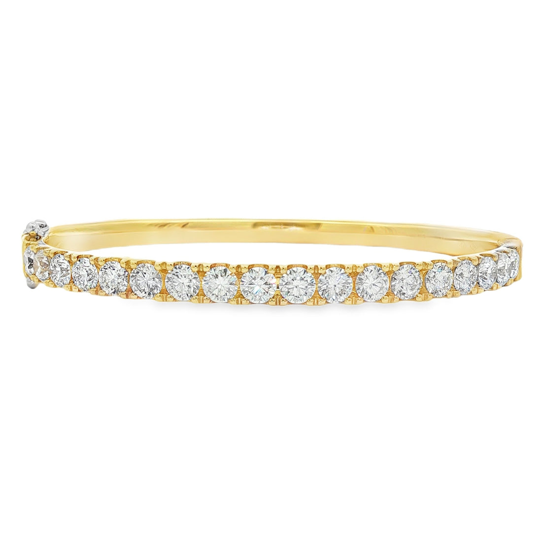 18kt Yellow And White Gold Diamond Bangle