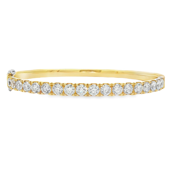 18kt Yellow And White Gold Diamond Bangle