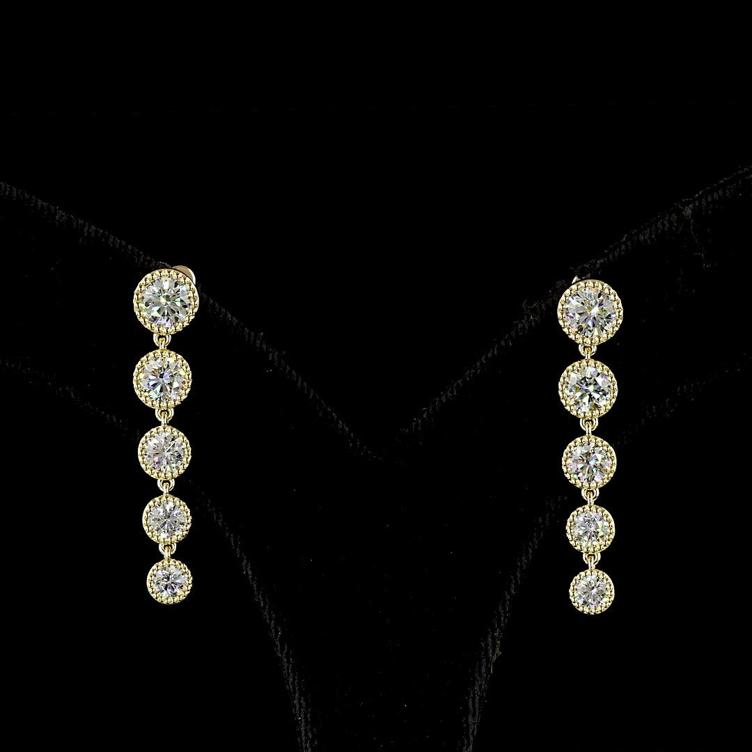 14kt Yellow Gold Lab Diamond Earrings