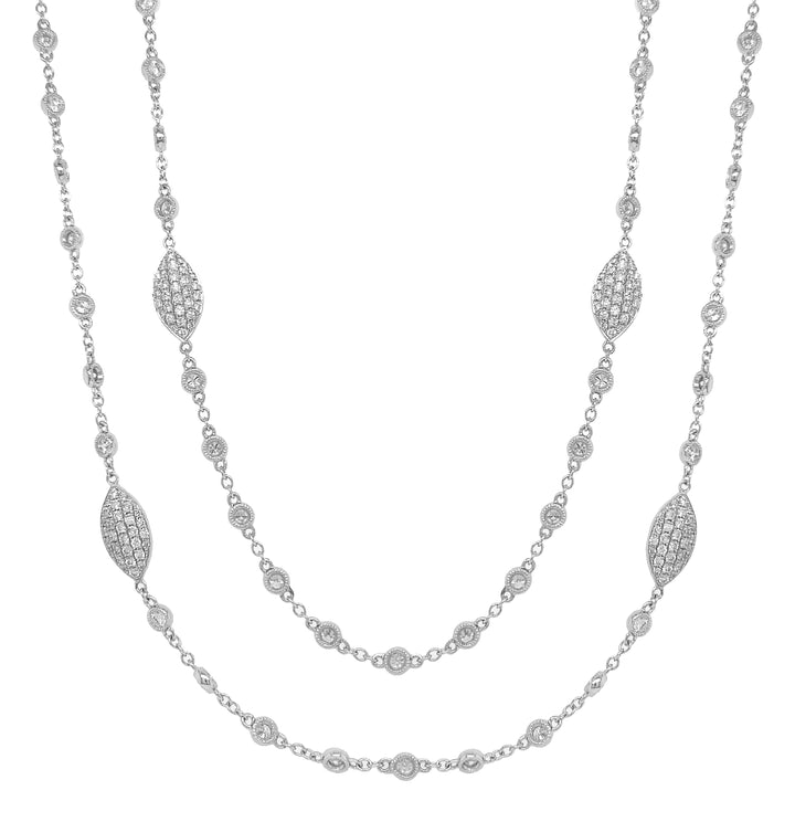 18kt White Gold Diamond Necklace