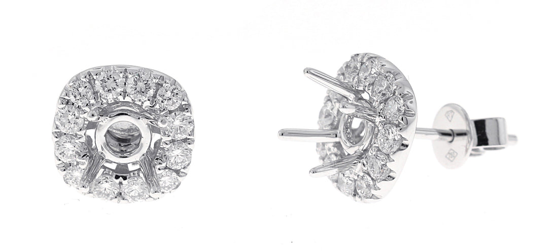 18kt White Gold Diamond Earrings Jacket