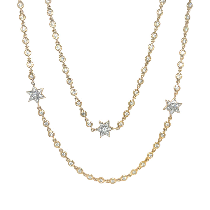 18kt Yellow Gold Diamond Necklace