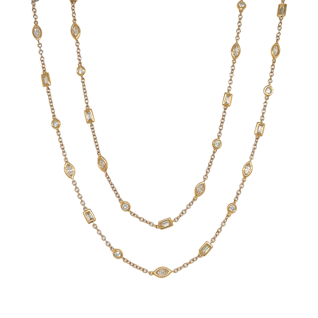18kt Yellow Gold Diamond Necklace
