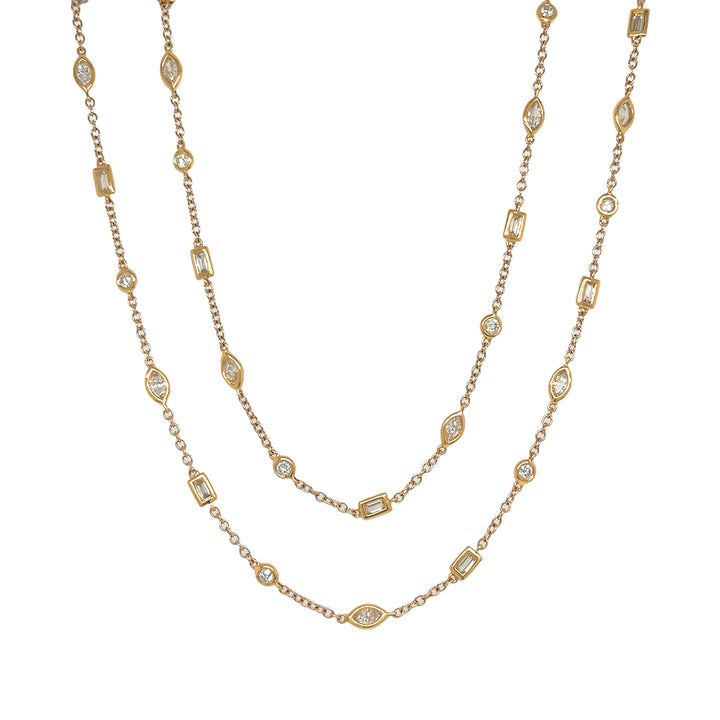 18kt Yellow Gold Diamond Necklace