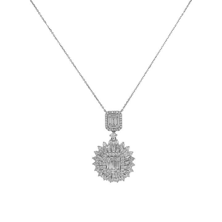 18kt White Gold Diamond Pendant