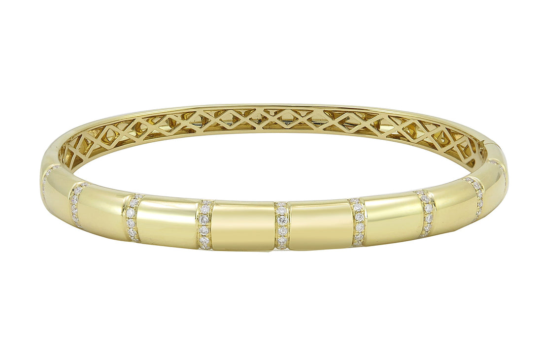18kt Yellow Gold Diamond Bangle