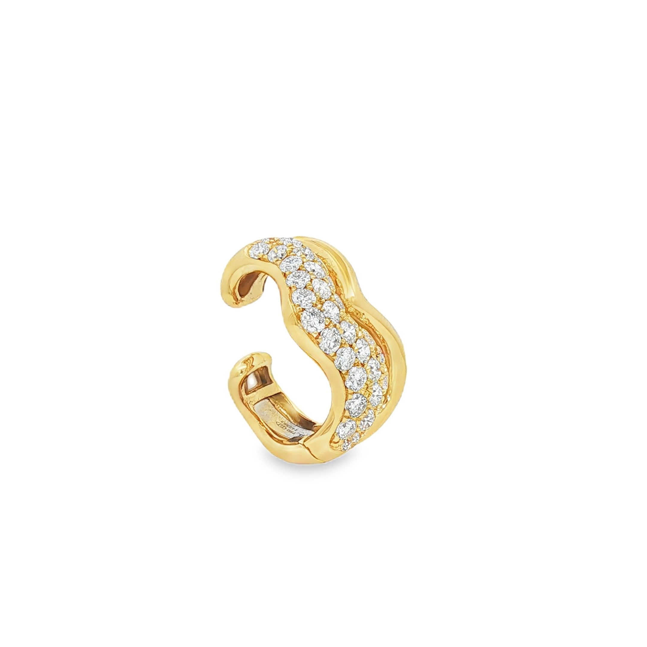 18kt Yellow Gold Diamond Cuff Earring