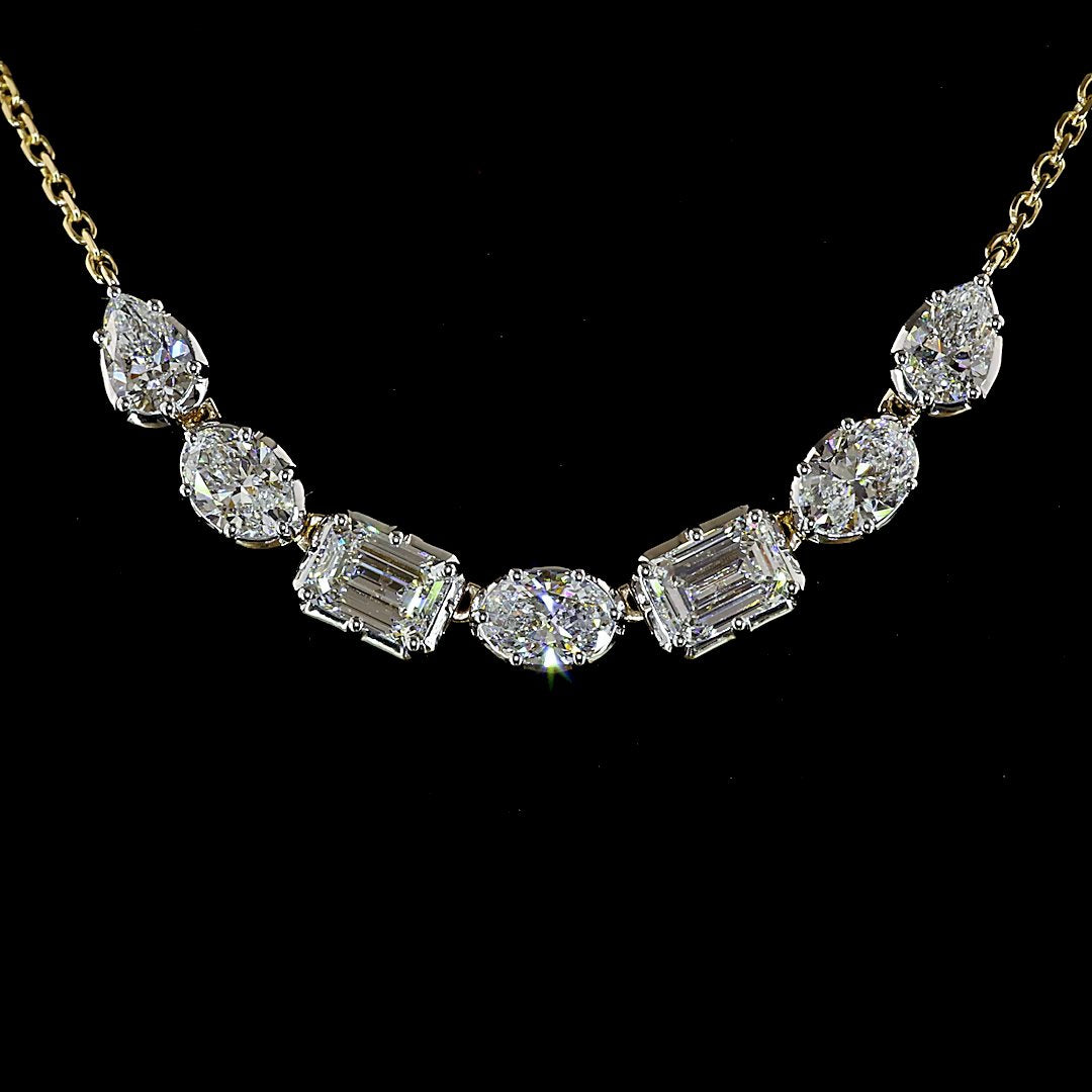 14kt Yellow And White Gold Lab Diamond Necklace