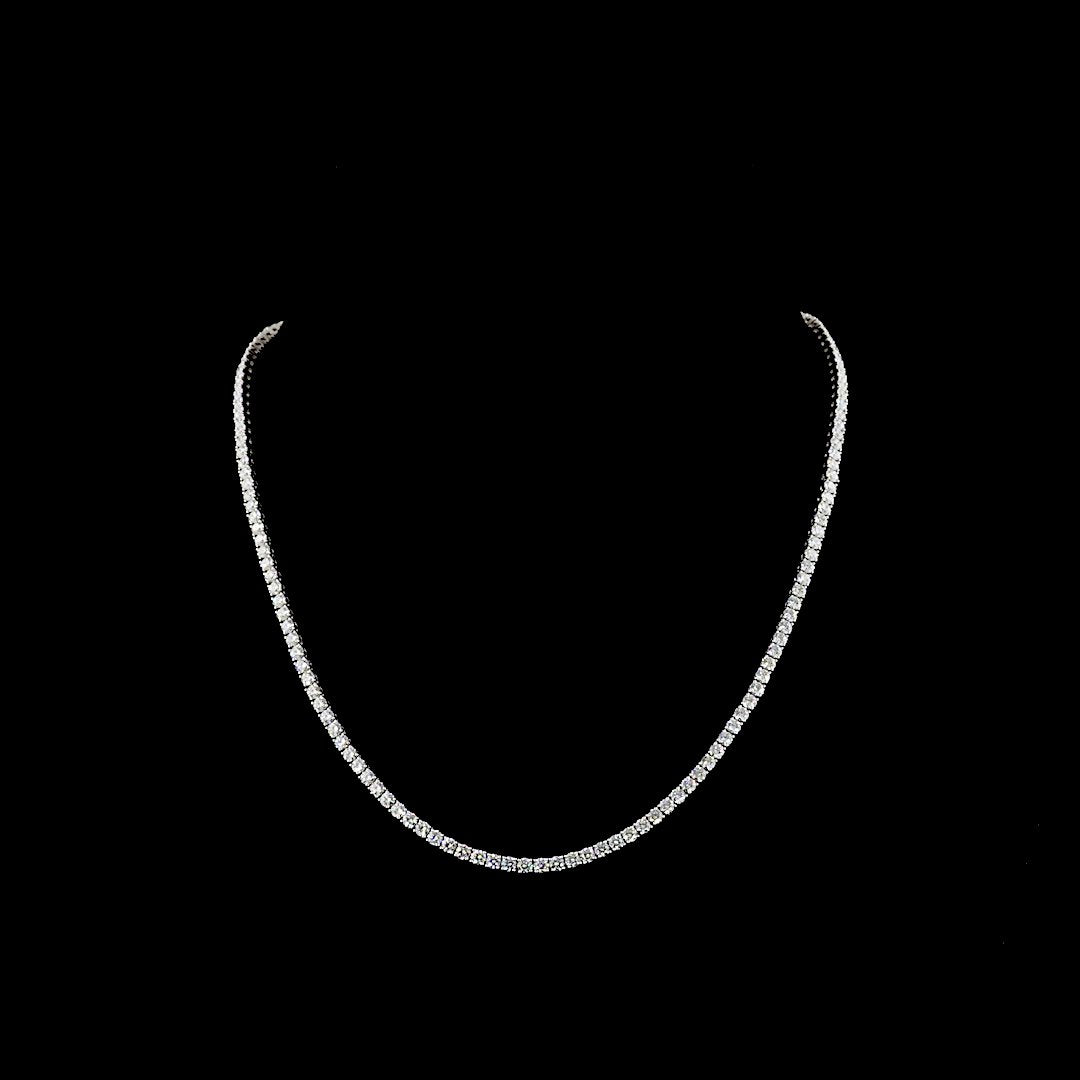 14kt White Gold Lab Diamond Tennis Necklace