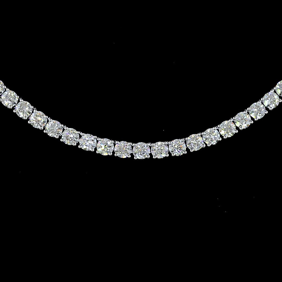 14kt White Gold Lab Diamond Tennis Necklace