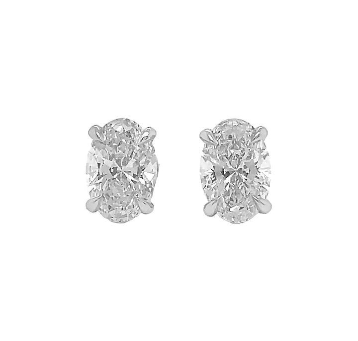 18kt White Gold GIA Certified Lab Diamond Earrings