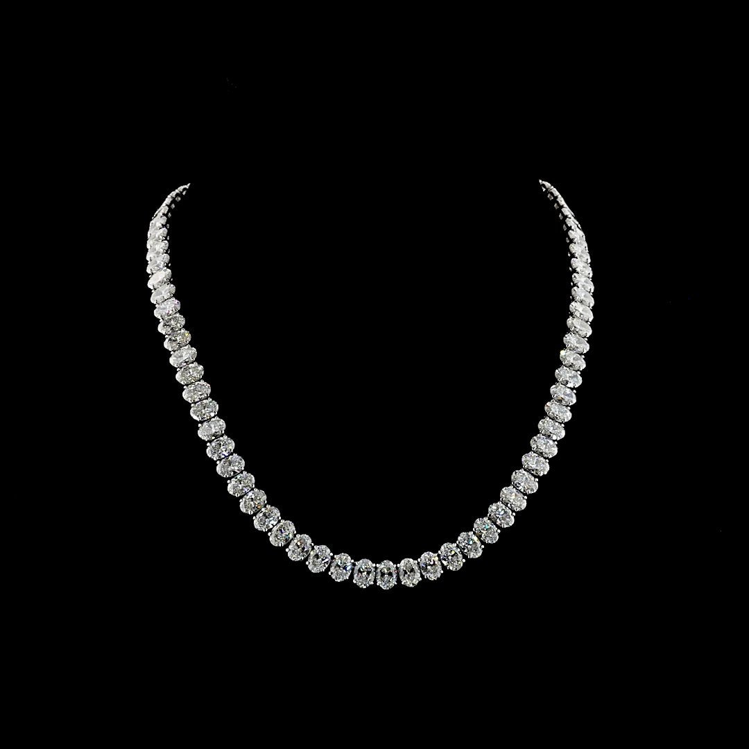 14kt White Gold Lab Diamond Tennis Necklace