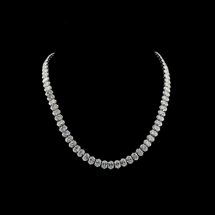 14kt White Gold Lab Diamond Tennis Necklace