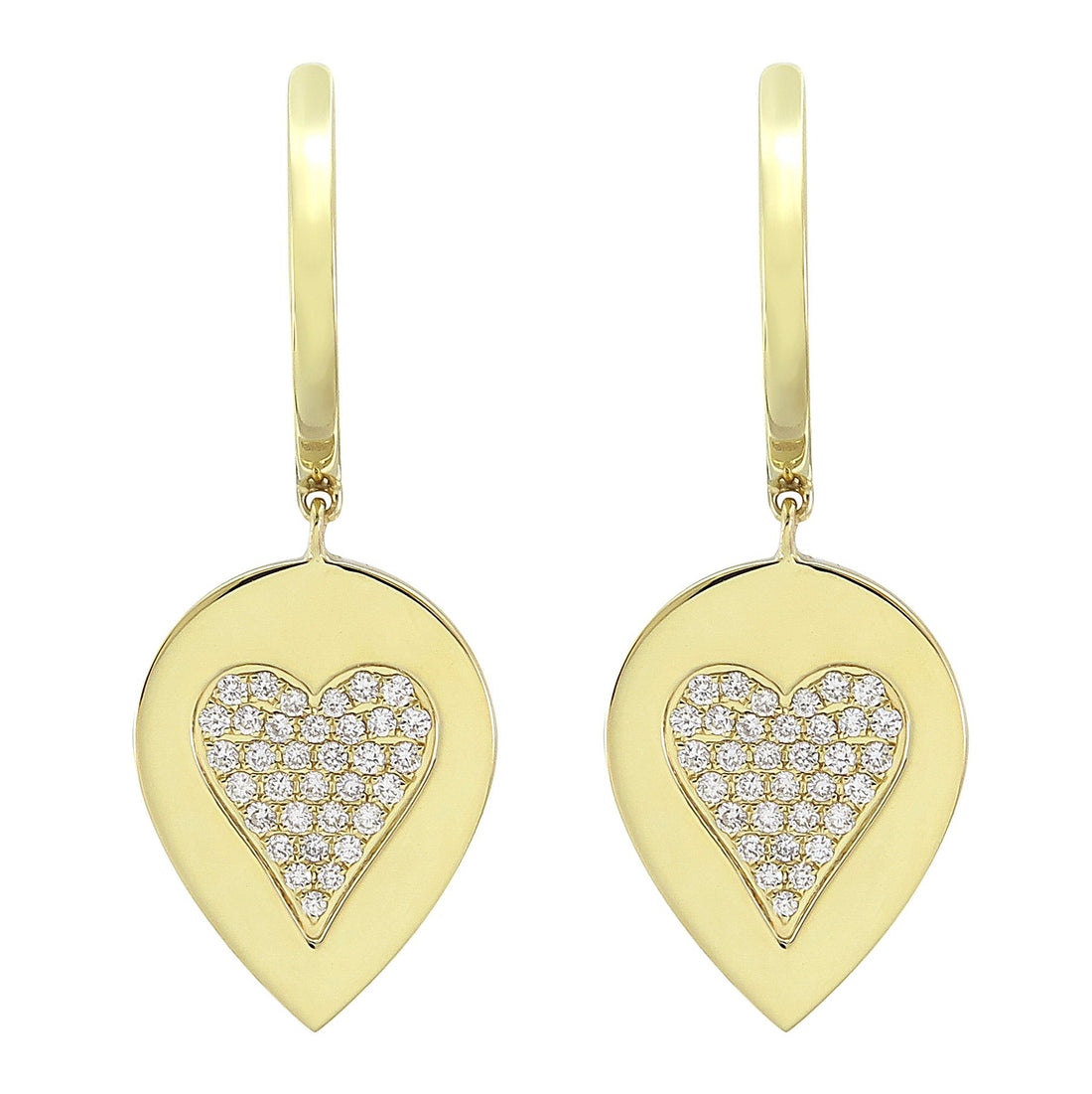 18kt Yellow Gold Diamond Earrings
