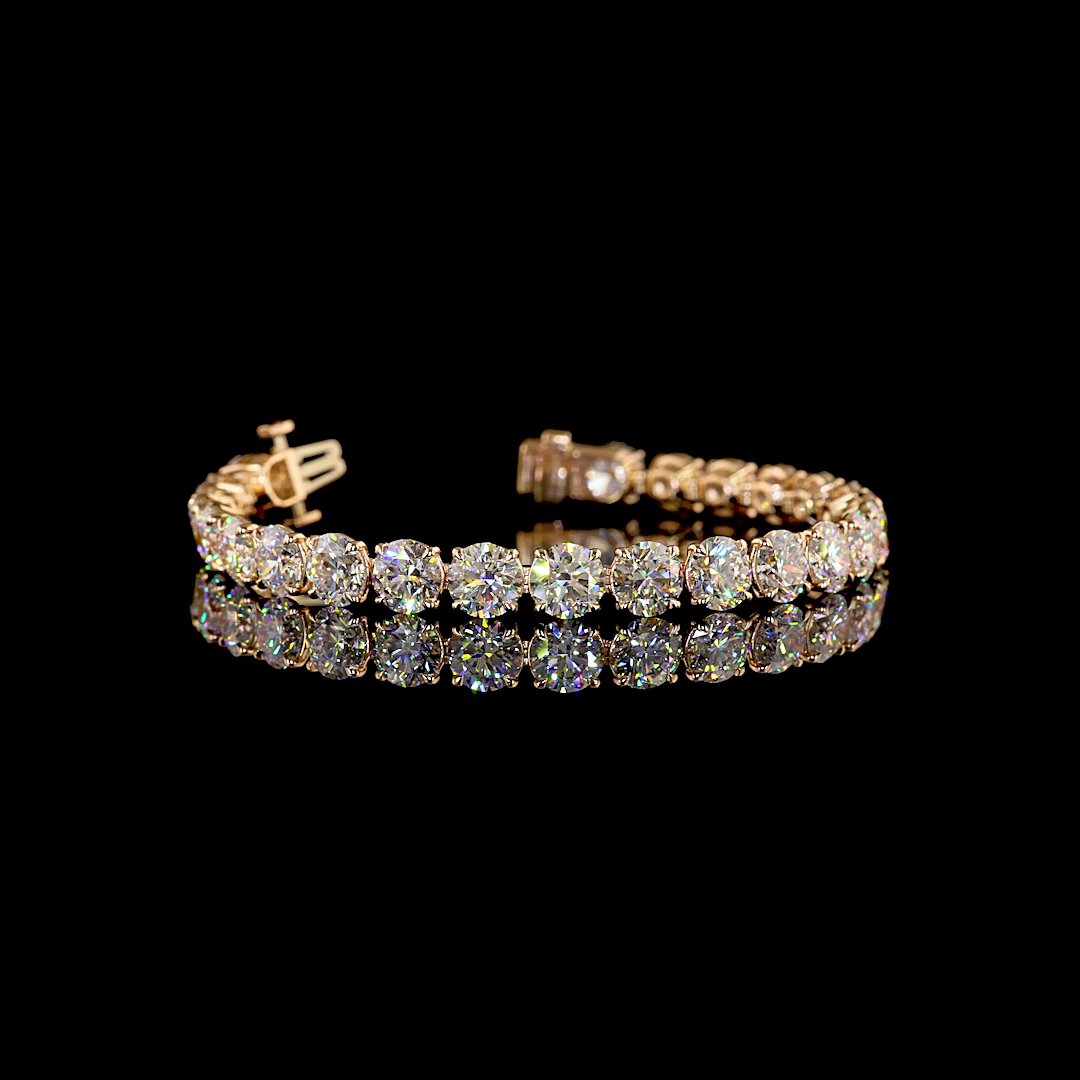 14kt Rose Gold Lab Diamond Tennis Bracelet