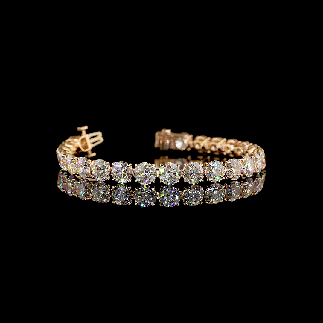 14kt Rose Gold Lab Diamond Tennis Bracelet