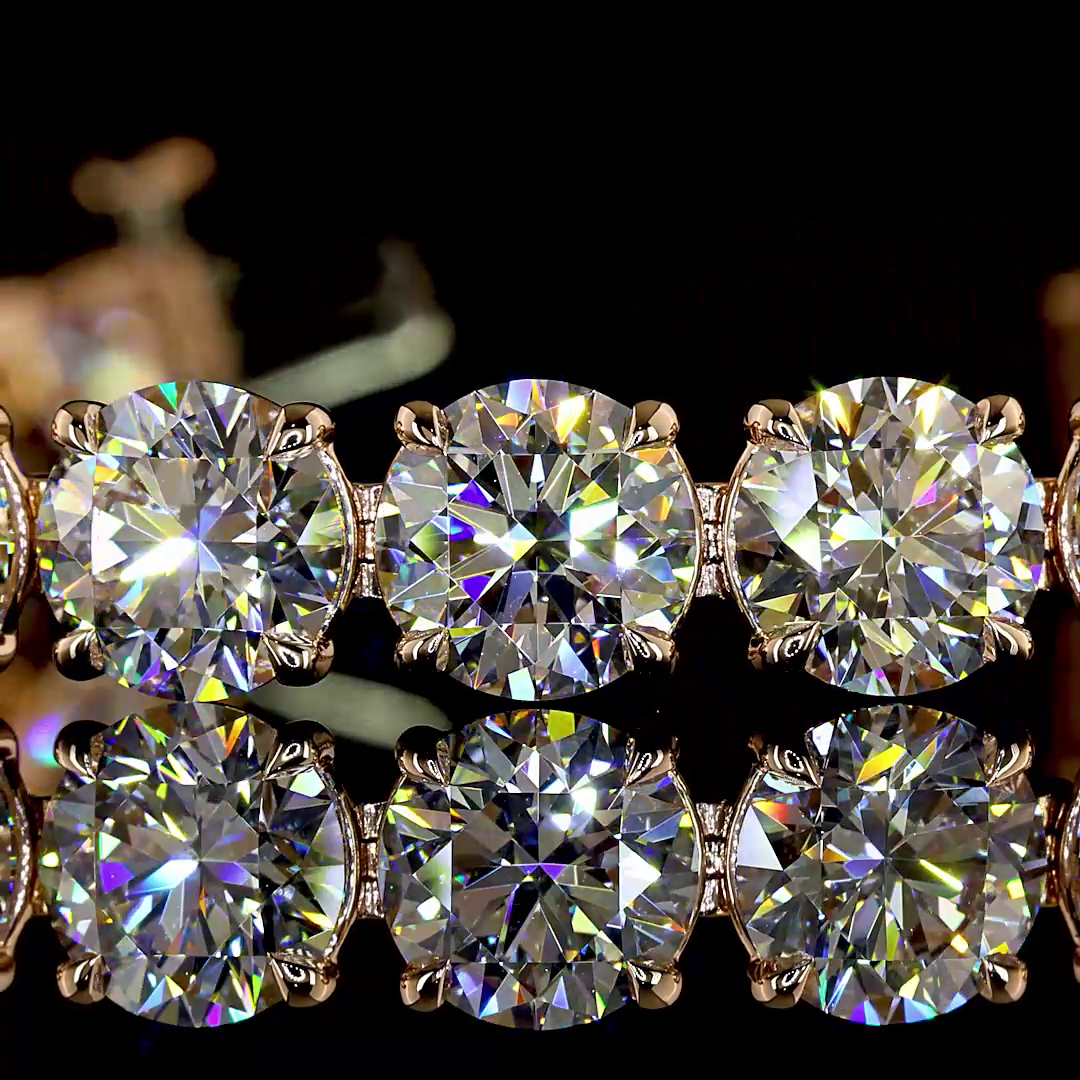 14kt Rose Gold Lab Diamond Tennis Bracelet