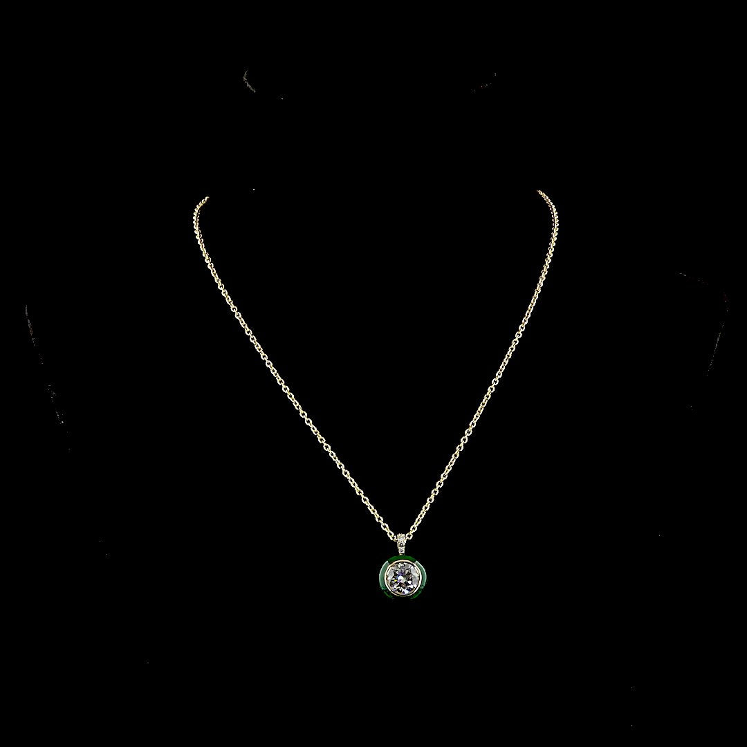 14kt Yellow Gold Lab Diamond Pendant