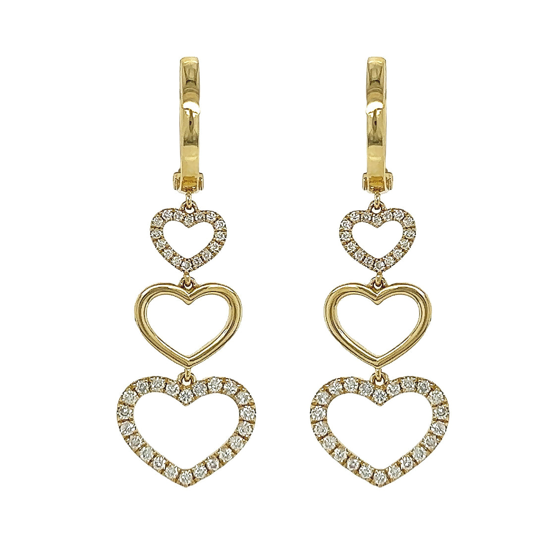 18kt Yellow Gold Diamond Earrings